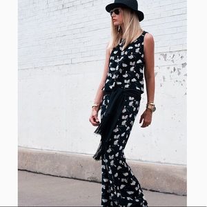 Zara Printed Top and Wide Leg Pants